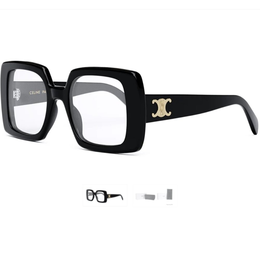 Celine Triomphe 51mm Square Reading Glasses